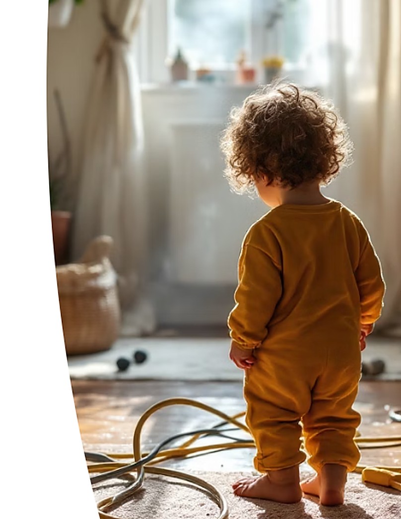 Niño en un hogar seguro
